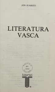 Tapa de Literatura vasca