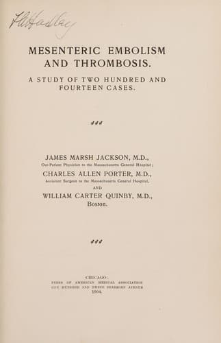 Tapa de Mesenteric embolism and thrombosis
