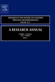 Tapa de A Research Annual, Volume 22A (Research in the History of Economic Thought and Methodology) (Research in the History of Economic Thought and Methodology)