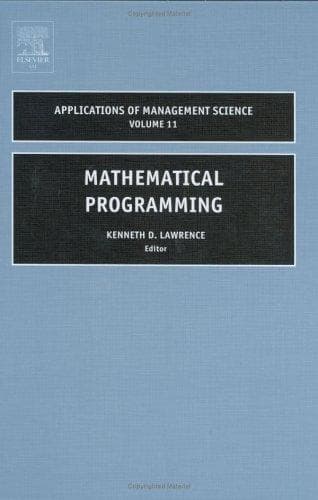 Tapa de Mathematical Programming (Applications of Management Science)
