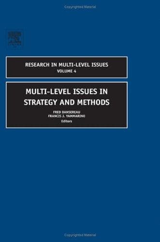 Tapa de Multi-level issues in strategy and methods