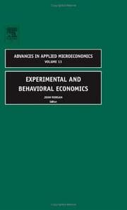 Tapa de Experimental and Behavioral Economics, Volume 13 (Advances in Applied Microeconomics)