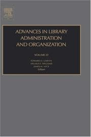 Tapa de Advances in Library Administration and Organization