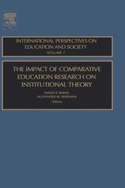 Tapa de The impact of comparative education research on institutional theory