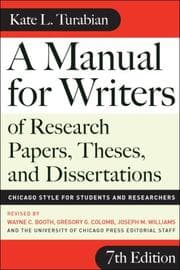 Tapa de A Manual for Writers of Research Papers, Theses, and Dissertations, Seventh Edition
