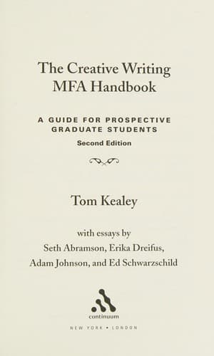 Tapa de The creative writing MFA handbook