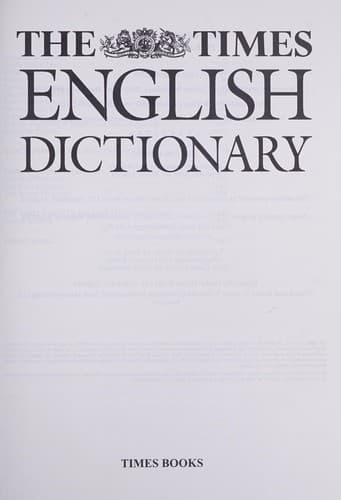 Tapa de The Times English dictionary
