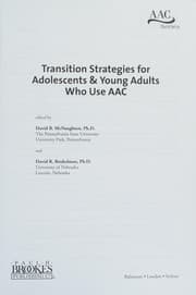 Tapa de Transition strategies for adolescents & young adults who use AAC