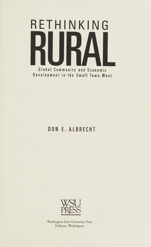 Tapa de Rethinking rural
