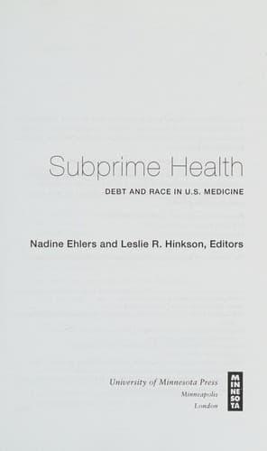 Tapa de Subprime Health