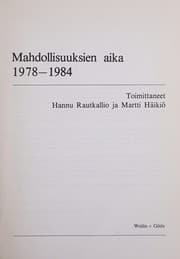 Tapa de Mahdollisuuksien aika 1978-1984