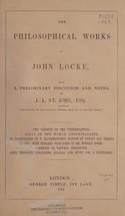 Tapa de The philosophical works of John Locke