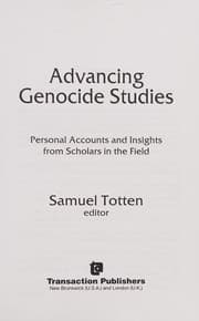 Tapa de Advancing Genocide Studies