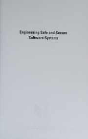 Tapa de Engineering safe and secure software systems