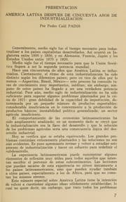 Tapa de América Latina, cincuenta años de industrialización