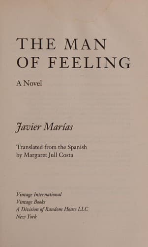 Tapa de The man of feeling