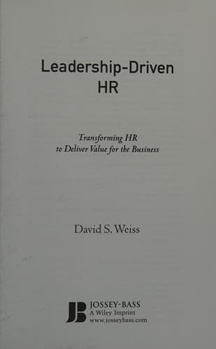 Tapa de Leadership-Driven HR
