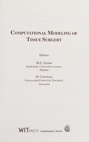 Tapa de COMPUTATIONAL MODELING OF TISSUE SURGERY; ED. BY M.E. ZEMAN