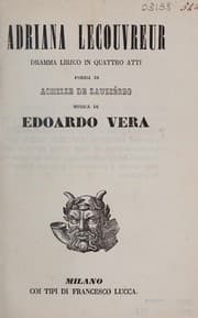 Tapa de Adriana Lecouvreur