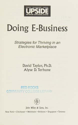 Tapa de Doing e-business