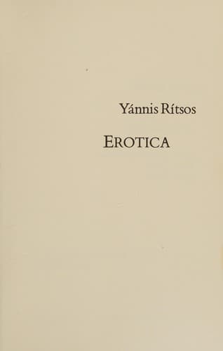 Tapa de Erotica