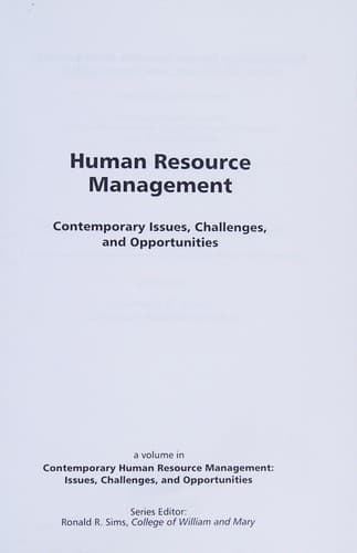 Tapa de Human resource management
