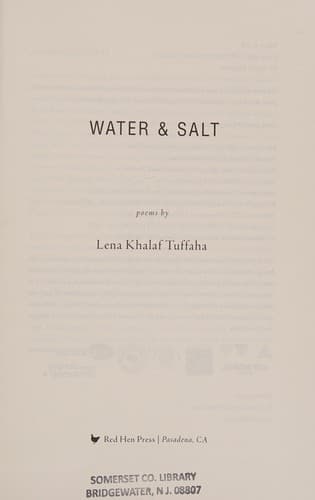 Tapa de Water & salt