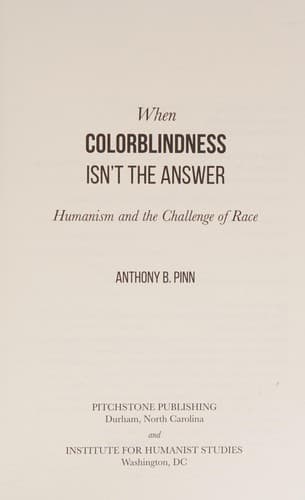 Tapa de When Colorblindness Isn't the Answer