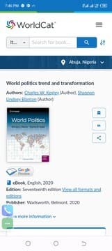 Tapa de World politics
