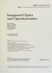 Tapa de Integrated optics and optoelectronics