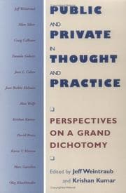 Tapa de Public and private in thought and practice