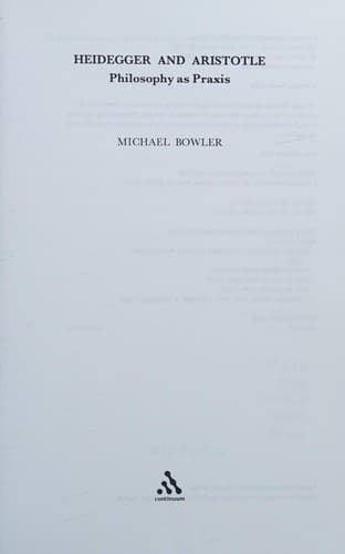 Tapa de Heidegger and Aristotle
