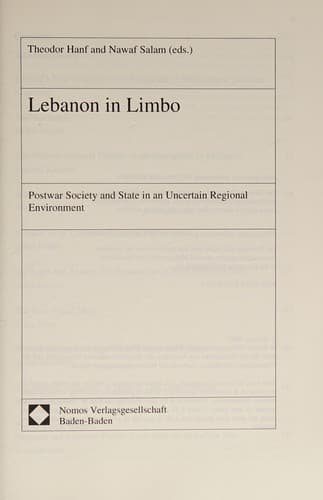 Tapa de Lebanon in Limbo