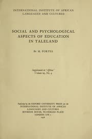 Tapa de Social and psychological aspects of education in Taleland