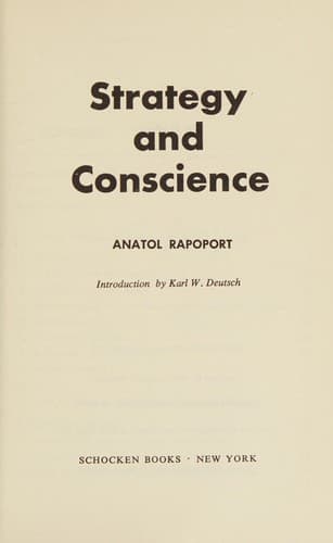 Tapa de Strategy and conscience