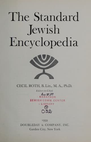 Tapa de The Standard Jewish encyclopedia