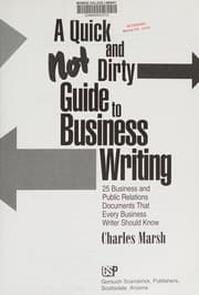 Tapa de A quick and not dirty guide to business writing
