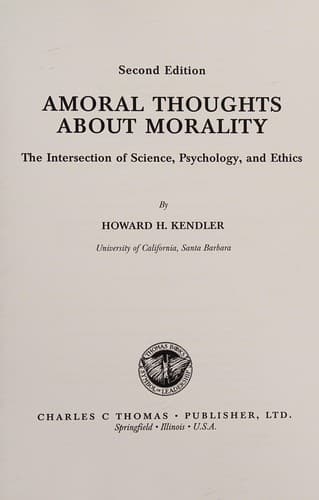 Tapa de Amoral thoughts about morality