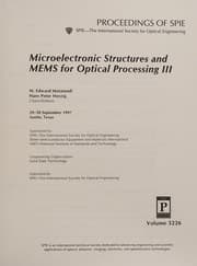 Tapa de Microelectronic structures and MEMS for optical processing III