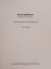 Tapa de Ernest Isbell Barott, architecte