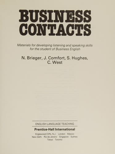 Tapa de Business contacts