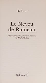 Tapa de Le neveu de Rameau