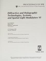 Tapa de Diffractive and Holographic Technologies, Systems, and Spatial Light Modulators VI