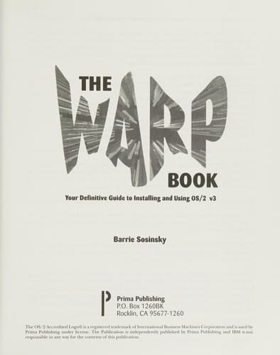 Tapa de The Warp book