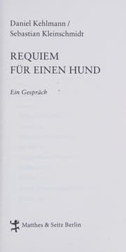 Tapa de Requiem für einen Hund
