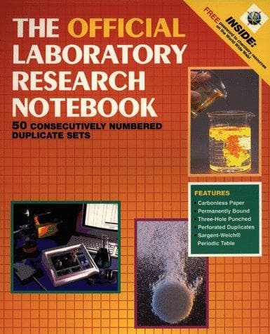 Tapa de Official Laboratory Research Notebook