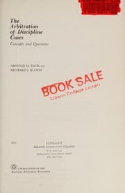 Tapa de The arbitration of discipline cases