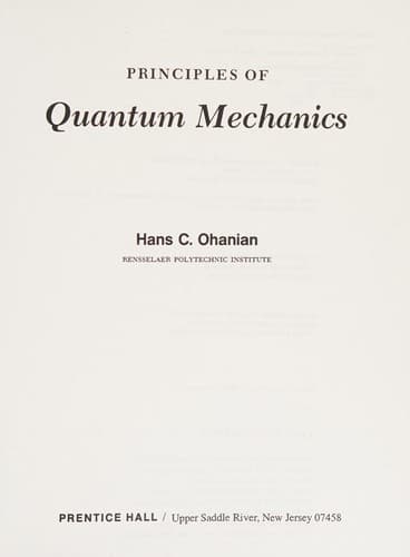 Tapa de Principles of quantum mechanics