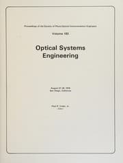 Tapa de Optical systems engineering