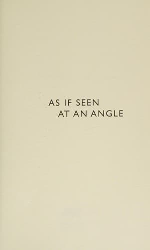 Tapa de As if seen from an angle